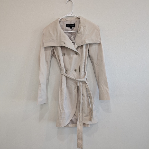 Antonio Melani Nude Trench Coat Jacket Size XS - Picture 3 of 7